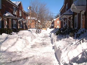 Apartment with snow