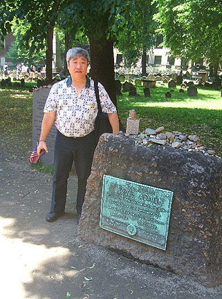 Uncle Michael at Sam Adam's grave